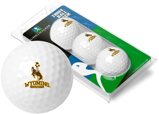 Wyoming Cowboys - 3 Golf Ball Sleeve by Linkswalker