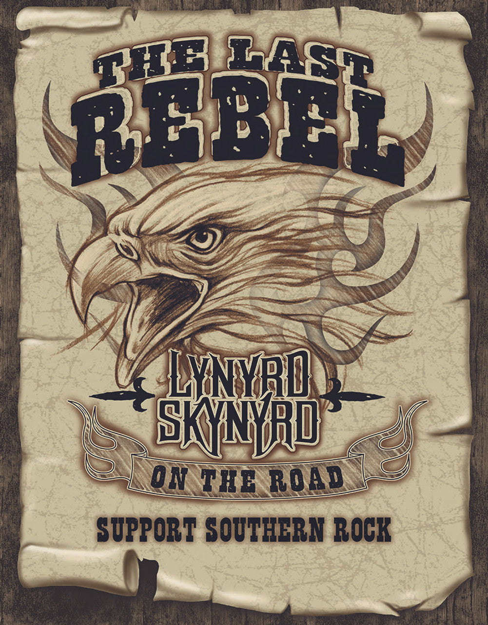 Lynyrd Skynyrd Rebel 12.5" x 16" Metal Tin Sign - 2651