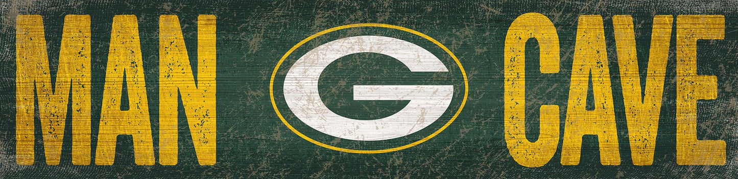 Green Bay Packers Distressed Man Cave Sign by Fan Creations