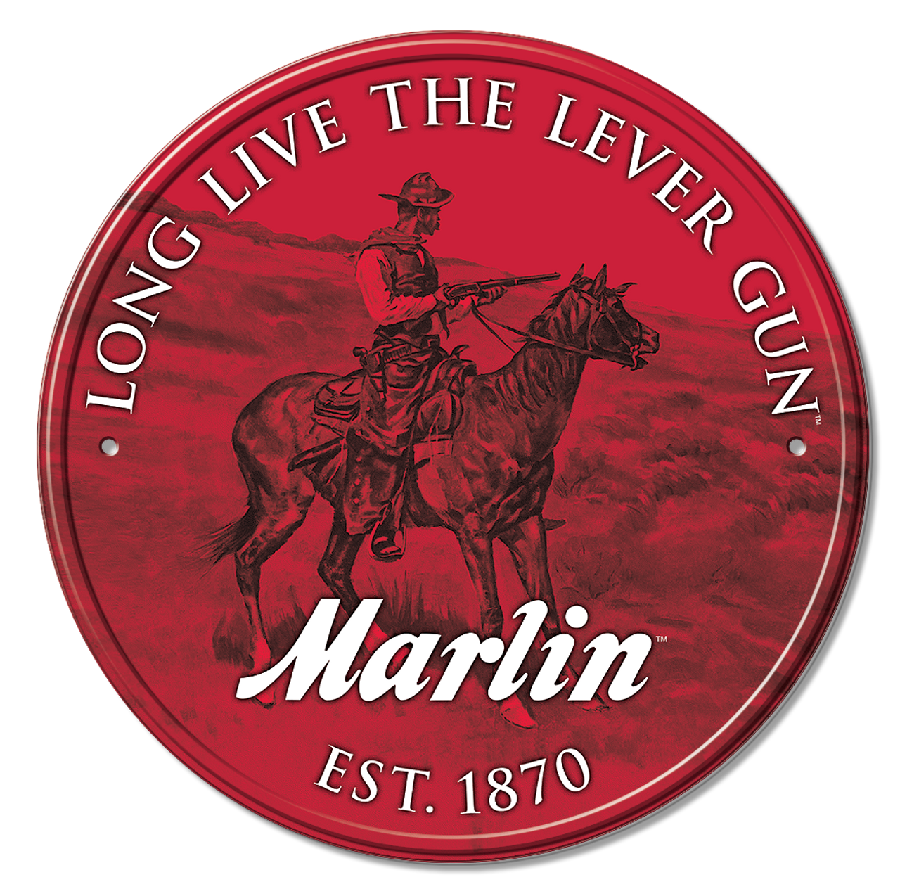Marlin 11.75" Round Metal Tin Sign - 2665