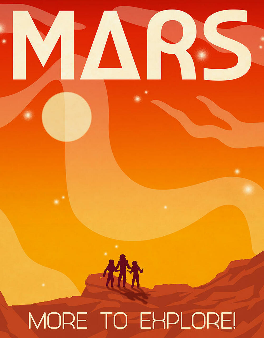 Mars - More to Explore 12.5" x 16" Metal Tin Sign - 2662