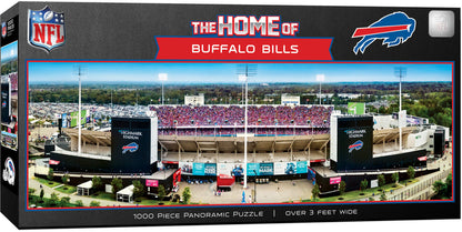 Buffalo Bills NFL Stadium Puzzle, 1000 pieces, brand new, measures 13" x 39", officially licensed by the NFL, made by Masterpieces.