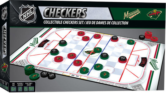 Minnesota Wild Checkers Board Game by Masterpieces