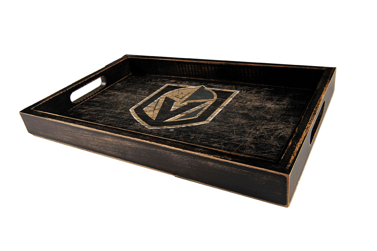 Vegas Golden Knights Distressed Serving Tray with Team Color by Fan Creations