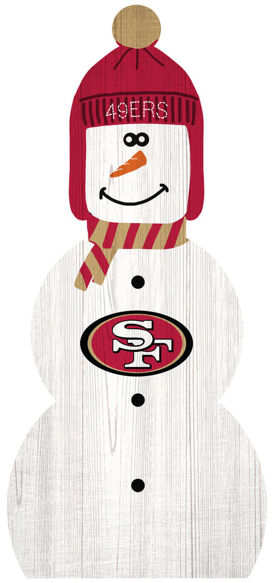 San Francisco 49ers 31" Snowman Leaner by Fan Creations