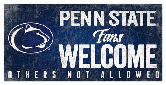 Penn State Nittany Lions Fans Welcome 6" x 12" Sign by Fan Creations
