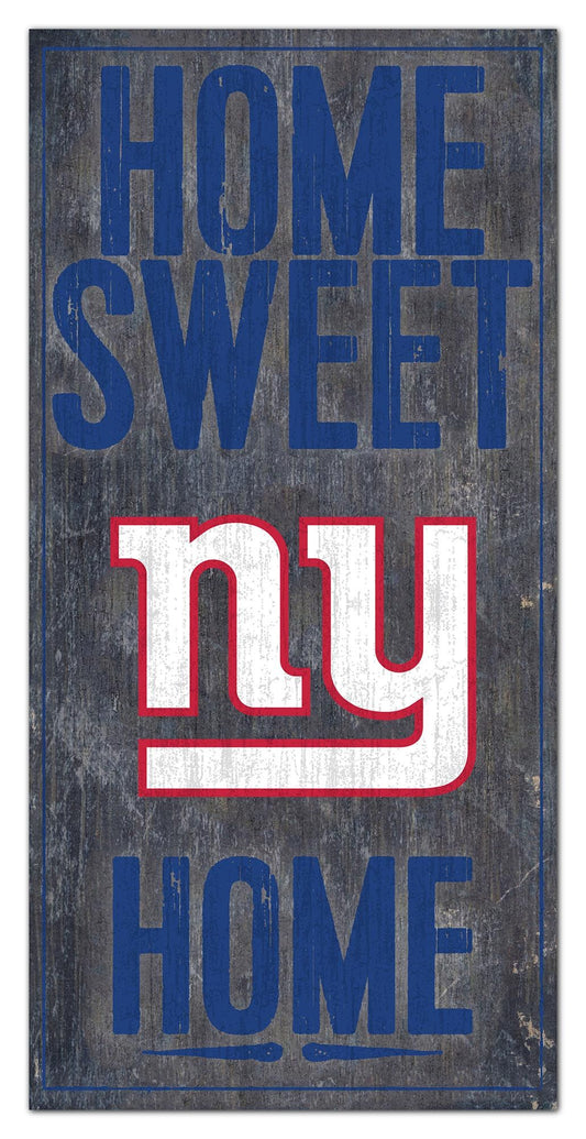 New York Giants Home Sweet Home 6" x 12" Sign by Fan Creations