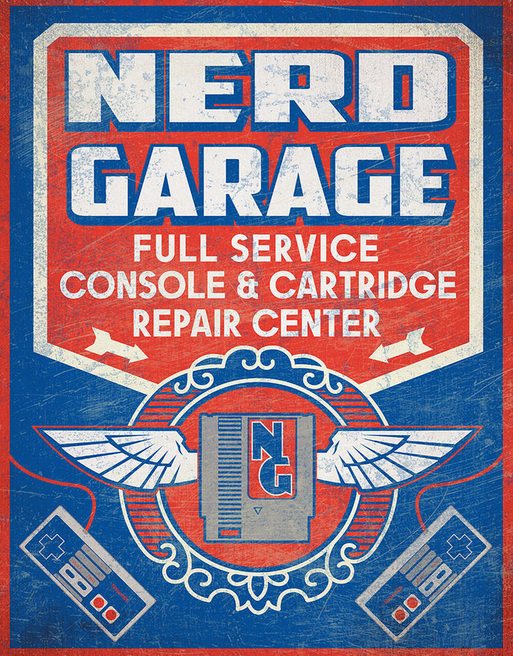 Nerd Garage 12.5" x 16" Metal Tin Sign - 2544