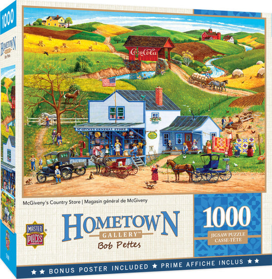 Hometown Gallery - McGiveny's Country Store 1000 Piece Jigsaw Puzzle by Masterpieces