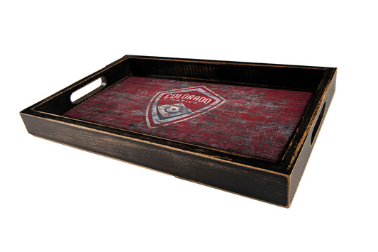 Colorado Rapids Distressed Serving Tray with Team Color by Fan Creations