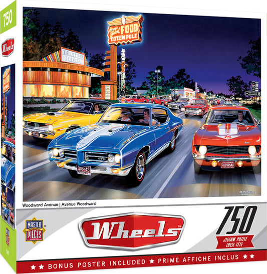 Wheels - Woodward Avenue 750 Piece Jigsaw Puzzle by Masterpieces