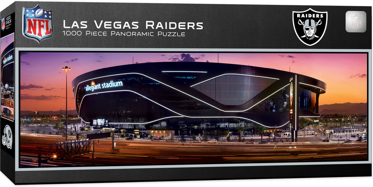 Las Vegas Raiders NFL Stadium Puzzle, 1000 pieces, brand new, measures 13" x 39", officially licensed, made by Masterpieces.