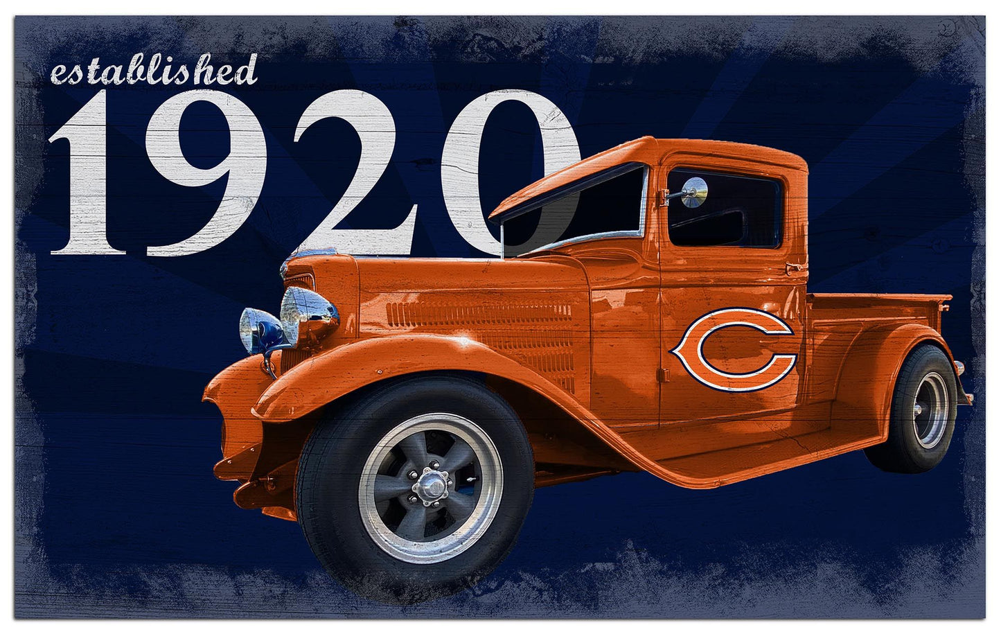 Chicago Bears Established Truck 11" x 19" Sign by Fan Creations