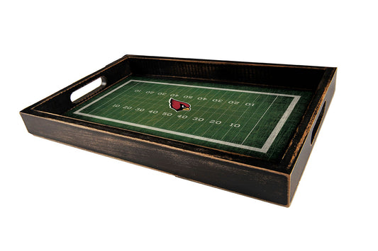 Arizona Cardinals black serving tray with team home field graphics
