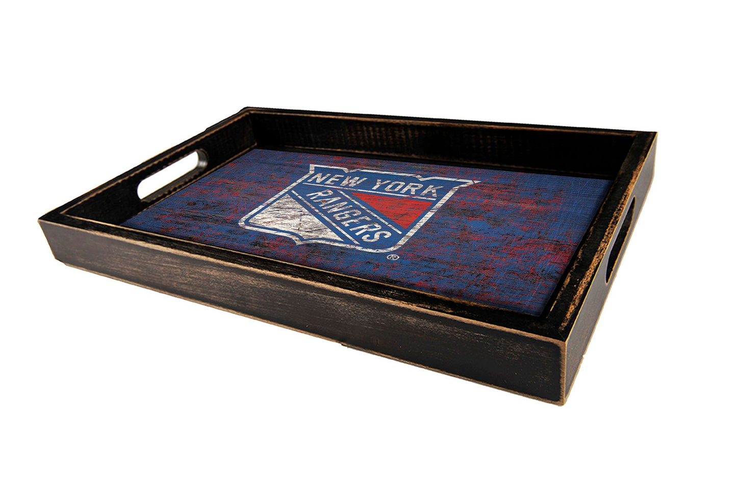 New York Rangers Distressed Serving Tray with Team Color by Fan Creations