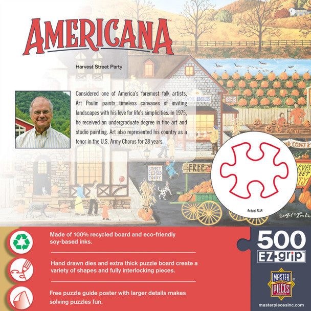 Americana - Harvest Street Party EZ Grip 500 Piece Jigsaw Puzzle by Masterpieces