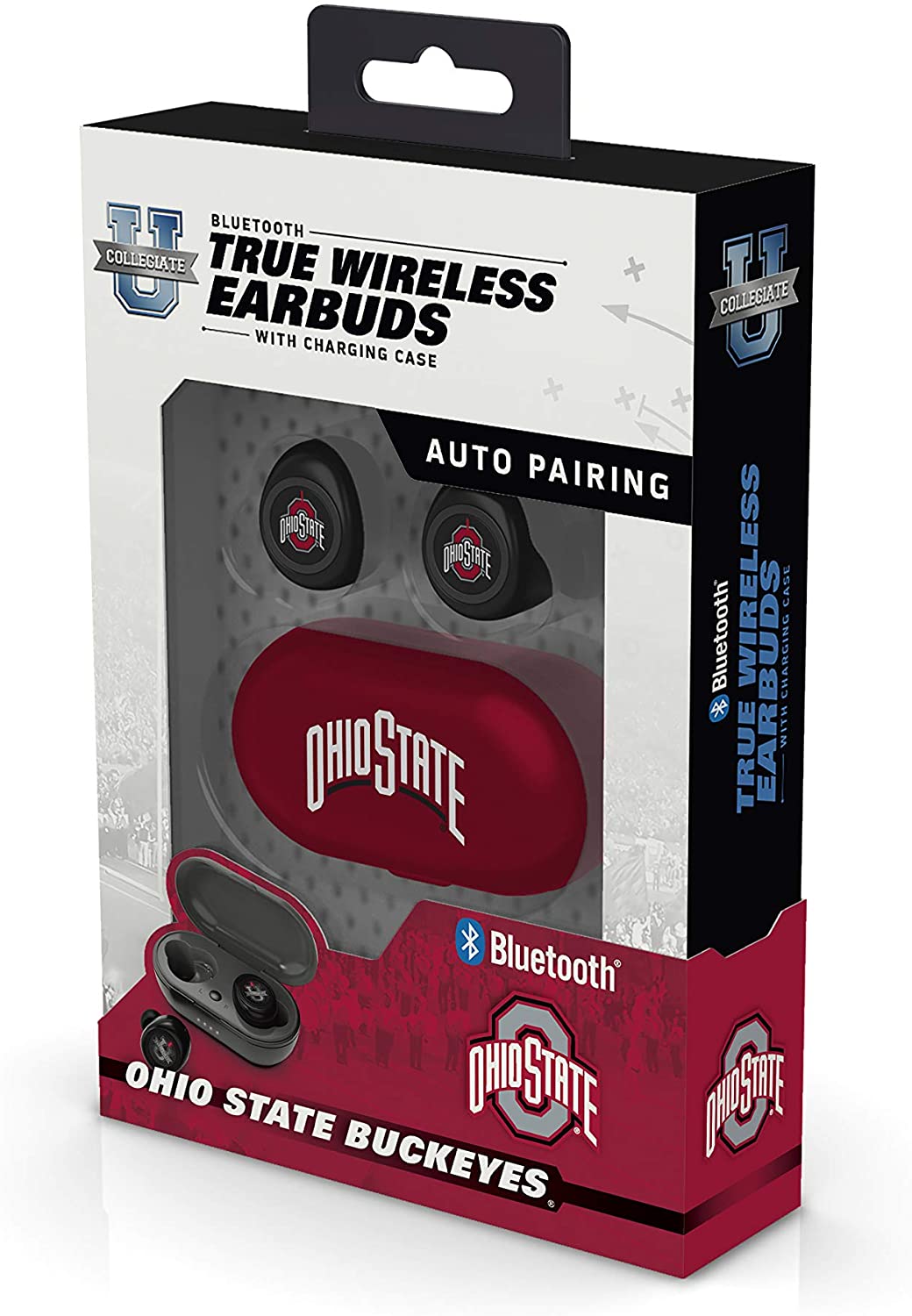 Ohio State Buckeyes True Wireless Bluetooth Earbuds w/Charging Case by Soar