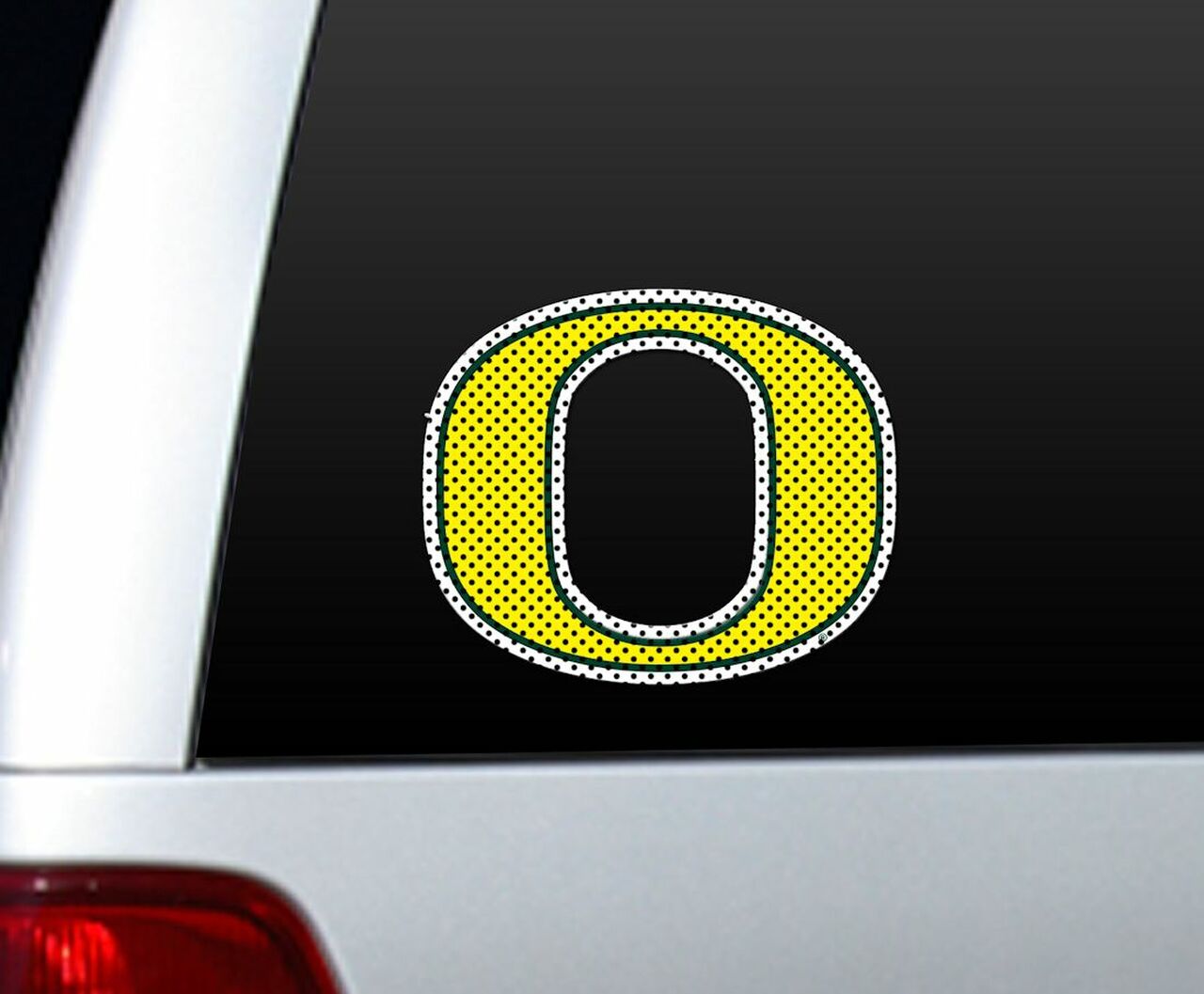 Oregon Ducks NCAA 12x10 die cut window film with vibrant team graphics and clear-view perforated adhesive design