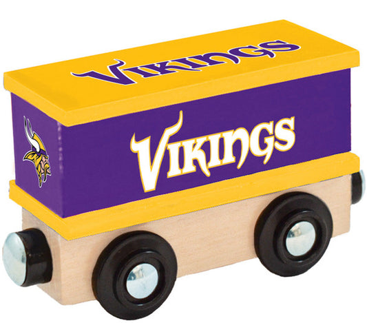 Minnesota Vikings Box Car Wooden Toy Train Engine by Masterpieces