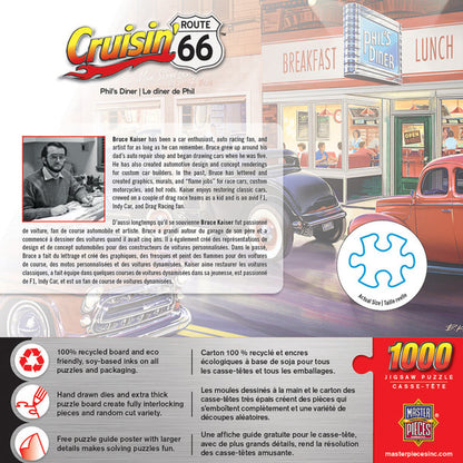 Cruisin' Route 66 - Phil's Diner 1000 Piece Jigsaw Puzzle by Masterpieces