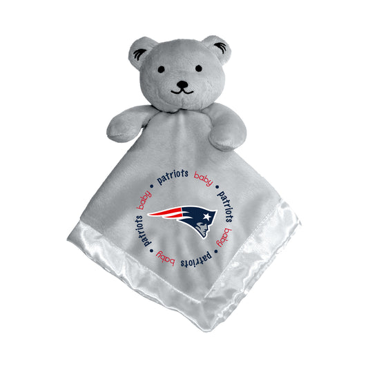 New England Patriots NFL Security Bear with soft pile top, silky satin underside, and embroidered team logo, 14"x14"