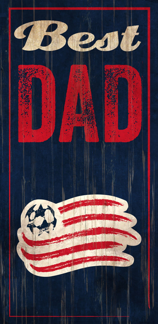 New England Revolution Best Dad 6" x 12" Sign by Fan Creations