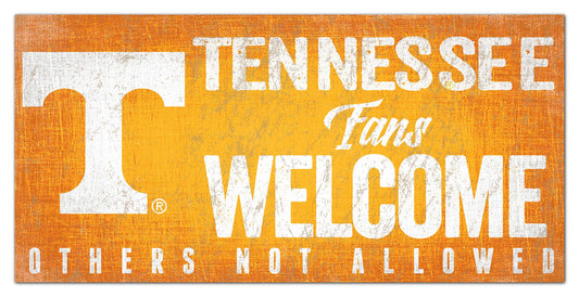 Tennessee Volunteers Fans Welcome 6" x 12" Sign by Fan Creations