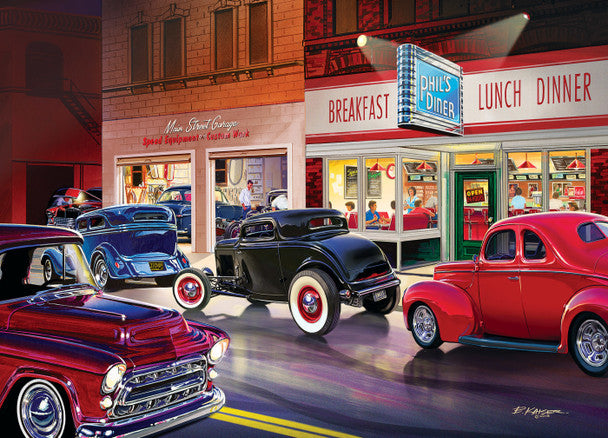 Cruisin' Route 66 - Phil's Diner 1000 Piece Jigsaw Puzzle by Masterpieces