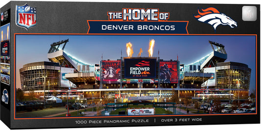 Denver Broncos Panoramic Stadium 1000 Piece Puzzle - Stadium View by Masterpieces