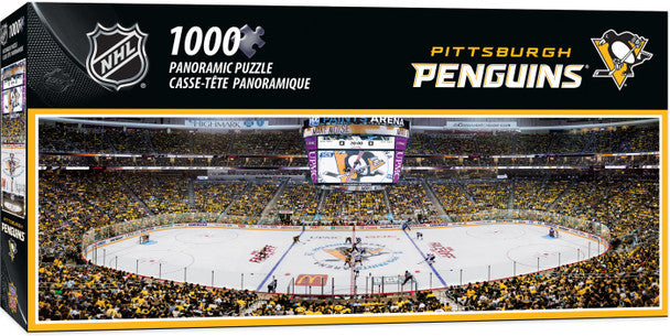 "Penguins Stadium 1000-Piece Puzzle. Brand new, measures 13x39 inches. Made by Masterpieces."