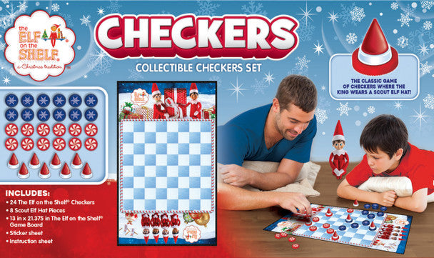 The Elf on the Shelf Checkers Board Game by Masterpieces