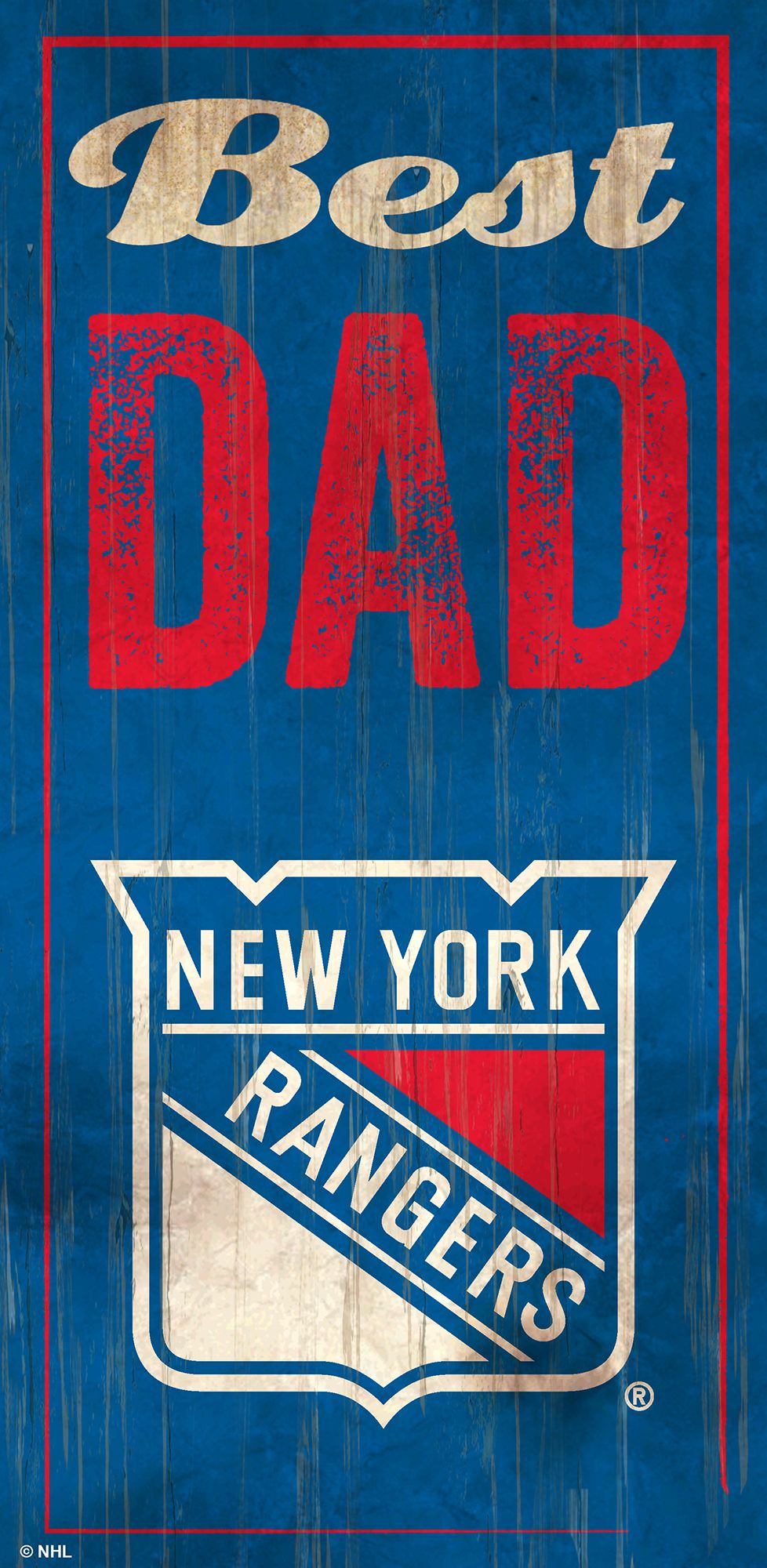 New York Rangers Best Dad Sign by Fan Creations