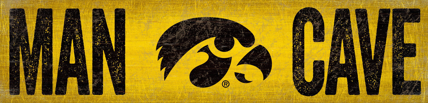 Iowa Hawkeyes Man Cave Sign by Fan Creations