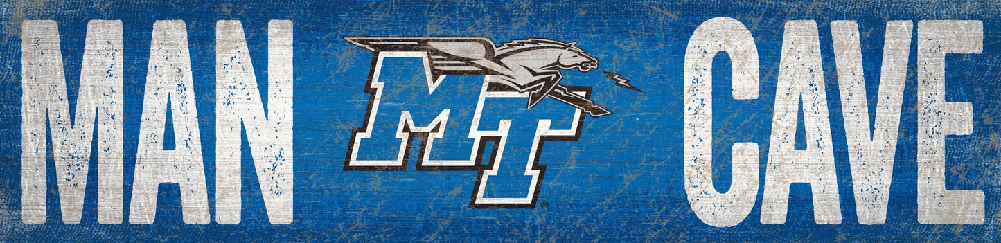 Middle Tennessee Blue Raiders Man Cave Sign by Fan Creations