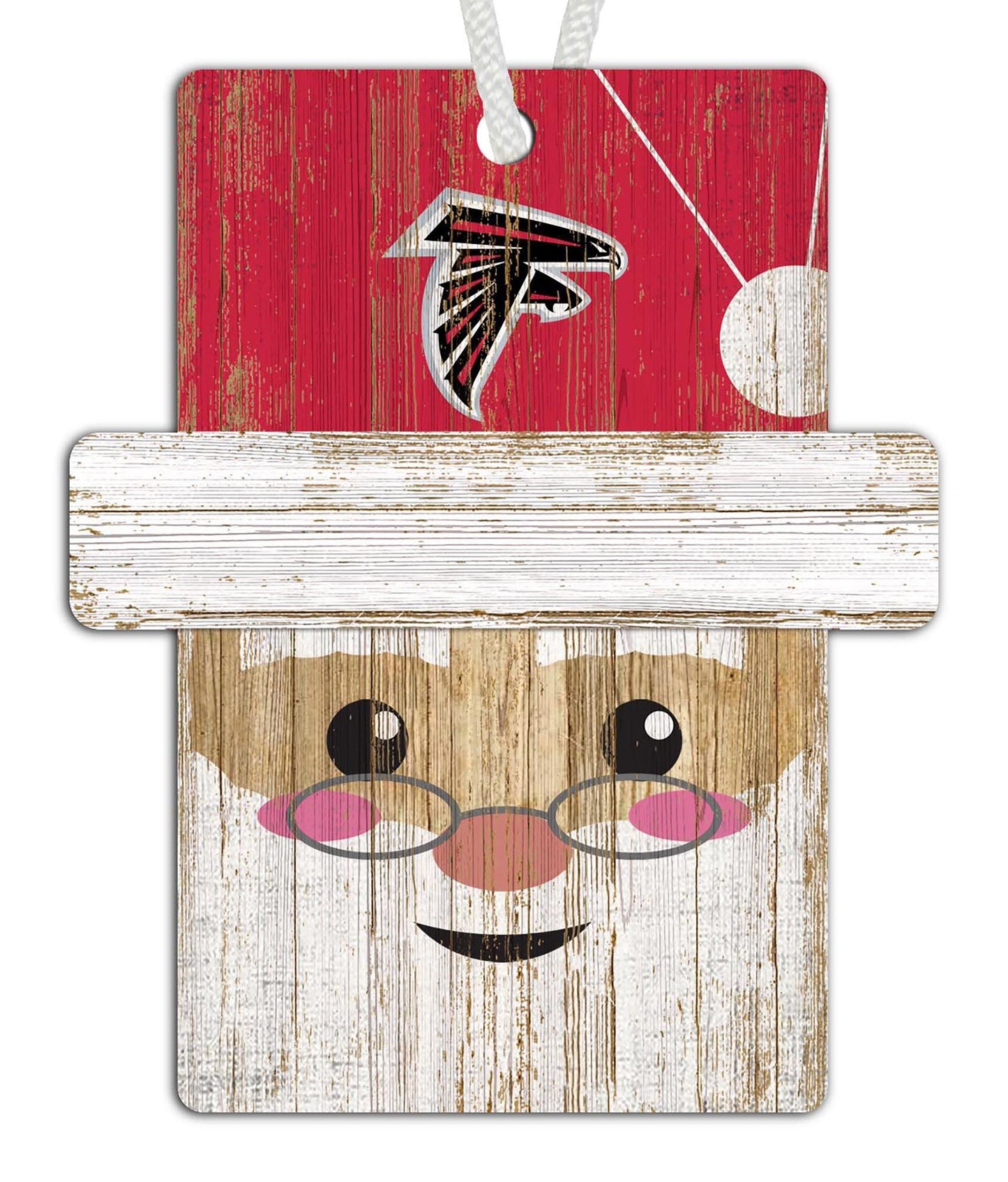Atlanta Falcons Santa Ornament by Fan Creations