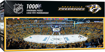 "Predators Stadium 1000-Piece Puzzle. Brand new, measures 13x39 inches. Made by Masterpieces."