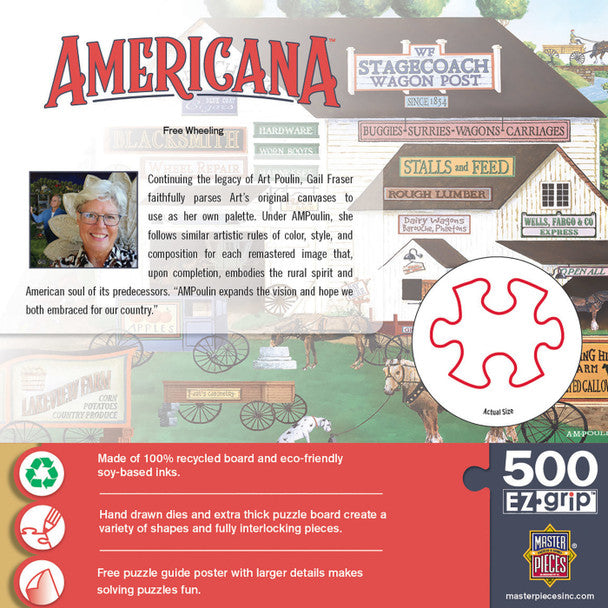 Americana - Free Wheeling 500 Piece EZ Grip Jigsaw Puzzle by Masterpieces