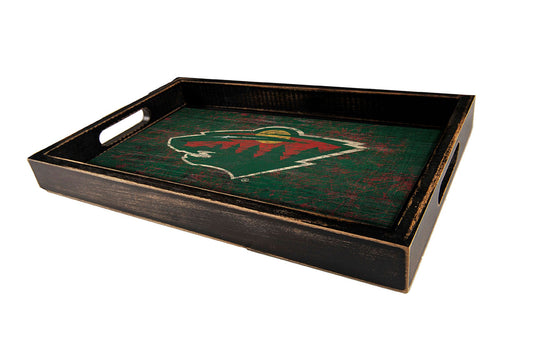 Minnesota Wild Distressed Serving Tray with Team Color by Fan Creations