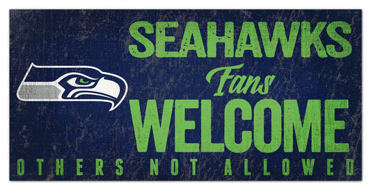 Seattle Seahawks Fans Welcome 6" x 12" Sign by Fan Creations