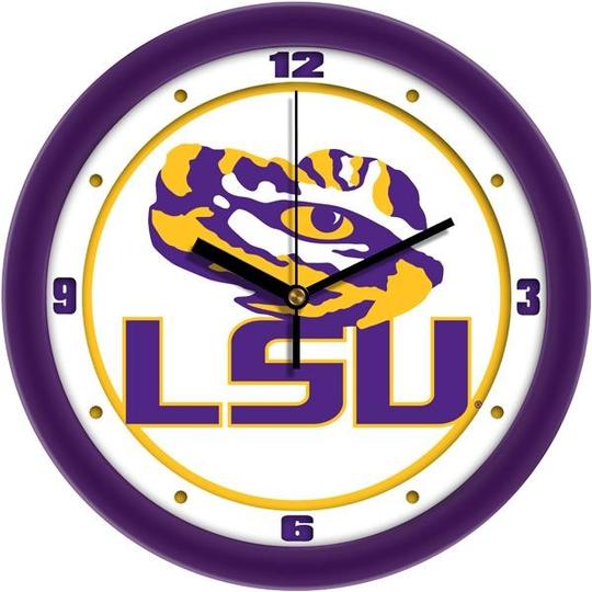 LSU Tigers 11.5" Traditional Logo Wall Clock by Suntime