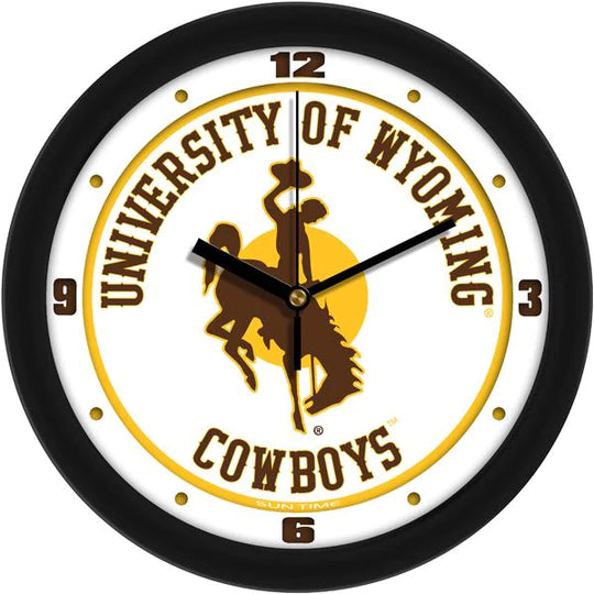 Wyoming Cowboys 11.5" Traditional Wall Clock by Suntime