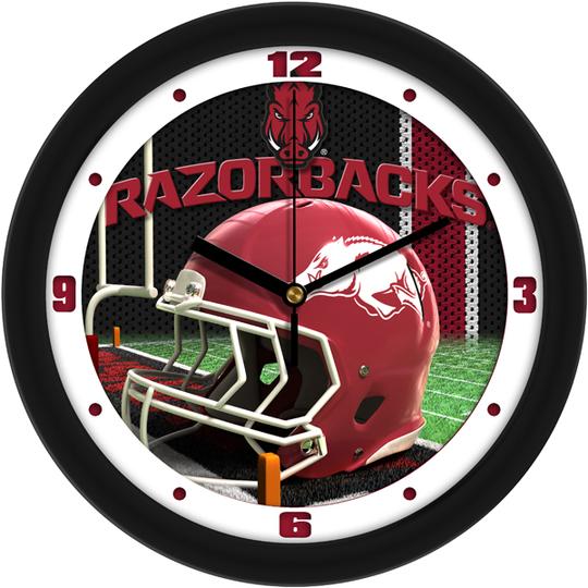 Arkansas Razorbacks 11.5" Football Helmet Design Wall Clock by Suntime