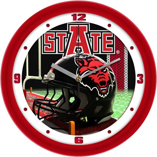 Arkansas State Red Wolves 11.5" Football Helmet Design Wall Clock by Suntime