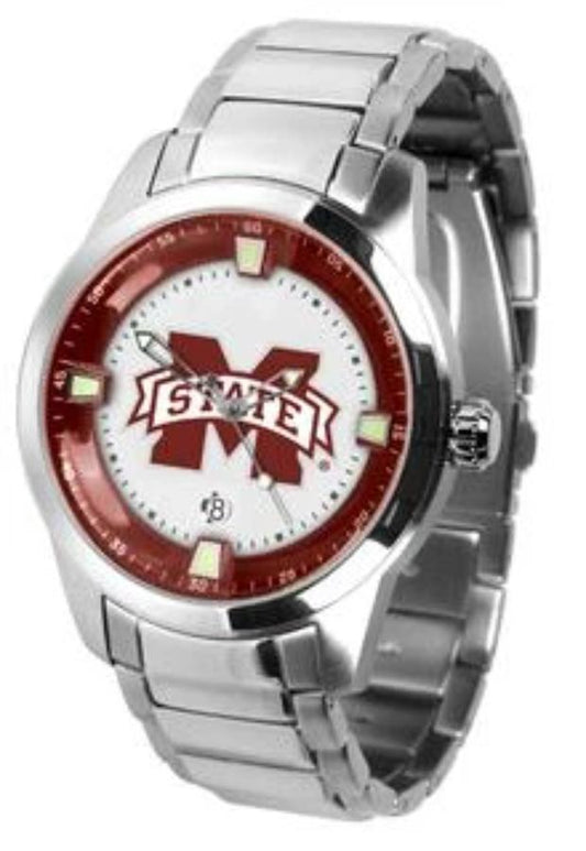 Mississippi State Bulldogs Men's Titan Steel Watch by Suntime