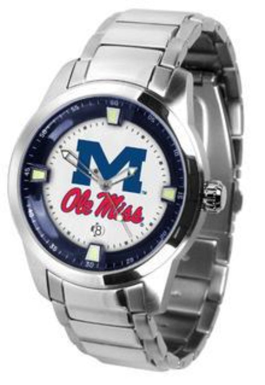 Mississippi {Ole Miss} Rebels Men's Titan Steel Watch by Suntime