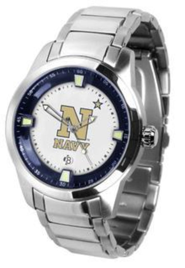 Navy Naval Academy Midshipmen Men's Titan Steel Watch by Suntime
