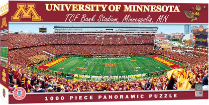 "Minnesota Golden Gophers Stadium 1000-Piece Puzzle. Brand new, measures 13x39 inches. Made by Masterpieces."