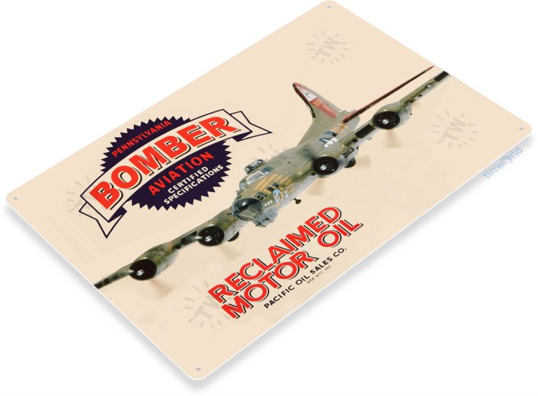 Bomber Aviation-Oil Metal Tin Sign A254
