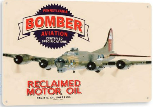 Bomber Aviation-Oil Metal Tin Sign A254