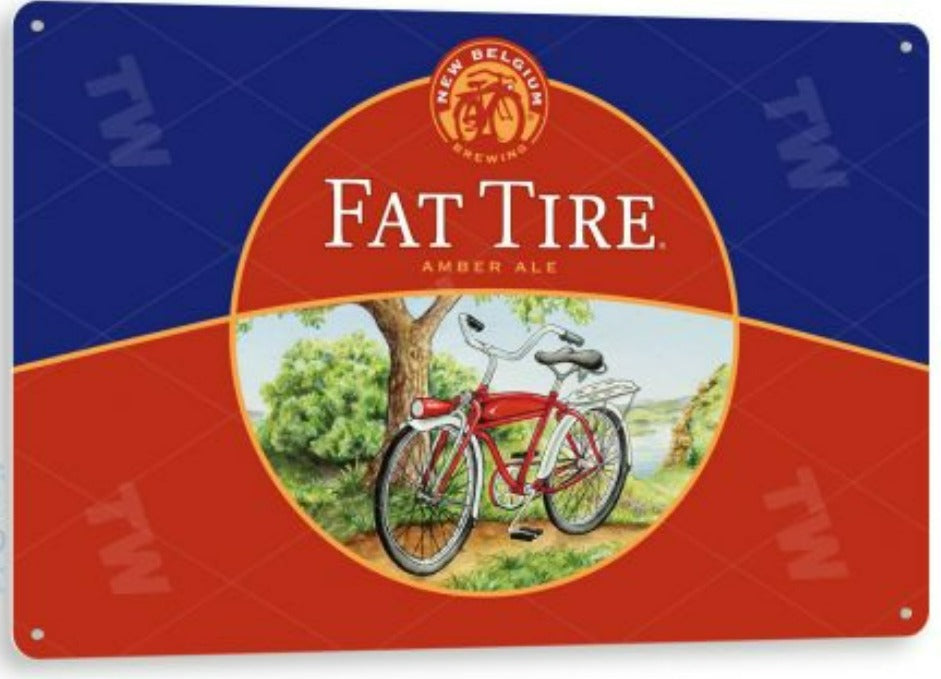 Fat Tire Beer Metal Tin Sign A363